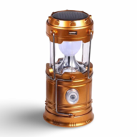 5 stk. Campinglampe Solcellsdriven - Powerbank 2400 mAh
