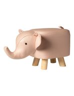 Elefant Skammel med m. Træben - Rosa