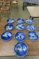 10 stk. Juleplatter ROYAL COPENHAGEN