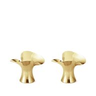 Georg Jensen Bloom lysestage 2 stk. forgyldt