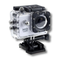 Action Camera 1080P Vandtæt med tilbehør - Sølv