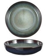 12 stk. Tallerken høj kant stentøj mint 185 mm Rustik