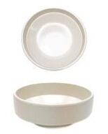 6 stk. Skål stabelbar stentøj råhvid 230 mm Rustik