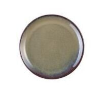 12 stk. Tallerken stentøj brun 160 mm Rustik