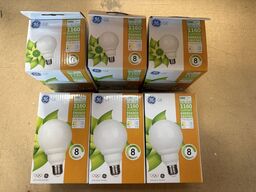 6 stk GE CFL Globe E27 1160lm