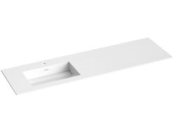 VC16-V Corian enkel vask venstre 161x46,5cm Strømberg Bad