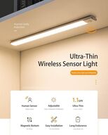 4 stk. LED-sensorlys – 30 cm – Trådløs og genopladelig