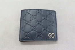 Sort Læder Pung Med GG-logo