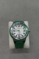 Jet Set Herreur Med Grøn Silikonerem og Stålur