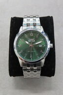 Sector Ur Med Gron Skive og Soelv Armbånd