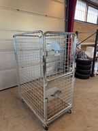 Transportbur med todelt låge & træbund