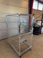 Transportbur med todelt låge & træbund