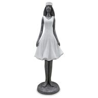 Columbine Figur Student Pige grå/hvid