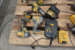 3 stk. Akku-værktøj DEWALT