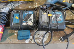 2 stk. Ladere samt powebankadater MAKITA