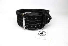 Medium  - Styrkeløfter bælte med hurtig-lås (Sort)