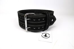 Medium  - Styrkeløfter bælte med hurtig-lås (Sort)