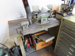 Filebænk med 2 stk. slibemaskiner