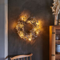 2 stk. Sirius Alfi grankrans Ø45cm 15 LED lys hvid