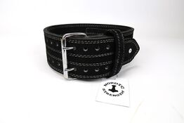 Medium  - Styrkeløfter bælte med hurtig-lås (Sort)