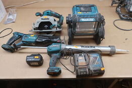 Rundsav, lampe mv.  MAKITA  Model: DCG 180, DML 811, DHS 680, DJR 181