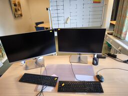 2 stk. 27" HP EliteDisplay E273 inkl. 2 stk. tastatur, mus & dockingstation