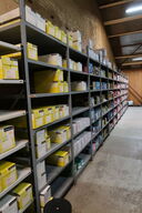 12 fag lagerreoler uden indhold