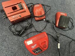 Blandet ladere til batteri, Hilti & Milwaukee