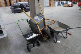 Saltspreder samt 2 stk. trillebør