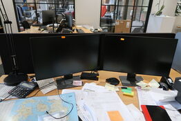 2 stk. computerskærme DELL U2419H, 2 stk. mus samt dockingstation DELL D6000