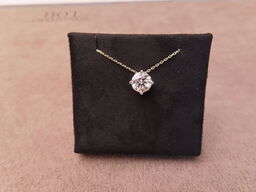 14 kt. Guldhalskæde med 2.02 ct. Briliantsleben Diamant