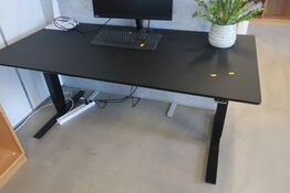 El. hæve/sænke skrivebord samt lampe
