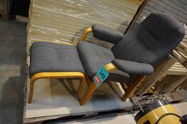 Otium lænestol med skammel Grå (MOMSFRI) 