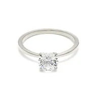 Solitaire hvidguld ring med 1 carat lab-grown diamant