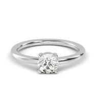Solitaire hvidguld ring