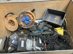 palle med udendørsbelysning, IEM  beltpacks, kabeltromler og stik