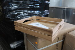 10 stk. Kasser af teak 32,5x26,5 cm.