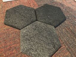 Fibrotech Hexagon Træbeton SORT 72stk