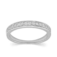 18kt. alliance hvidguldring med naturlige diamanter