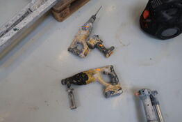 3 stk. akku håndværktøj DEWALT DCF922, DCH133 med batteri