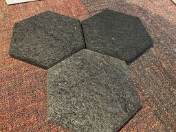 Fibrotech Hexagon Træbeton SORT 72stk