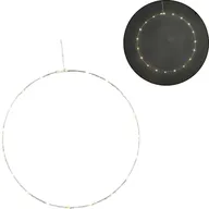 5 stk. cirkel m. led-belysning sølvfarvet batteridrevet 50 cm(ubrugt)