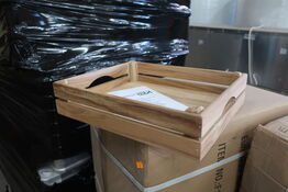 10 stk. kasser af teak 32,5x26,5 cm. 