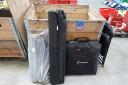 8 stk. Campingstole samt diverse campingudstyr 