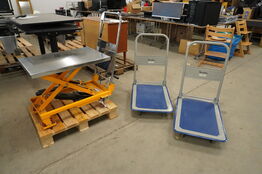 Løftevogn, samt 2 stk. fladvogne