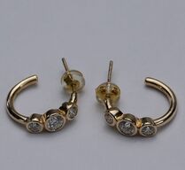 Hops øreringe i 14 kt med lab- grown diamanter