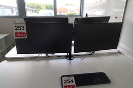 2 stk. Dell UltraSharp U2422H 24" skærme på arm 