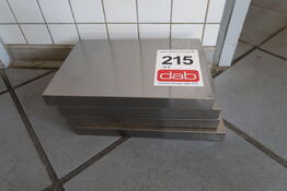 4 stk. Rustfri plader 