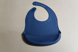 20 stk. Silicone hagesmæk med opsamling - Blå 