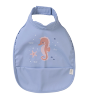 4 stk. SARO Baby Vandtæt hagesmæk blå